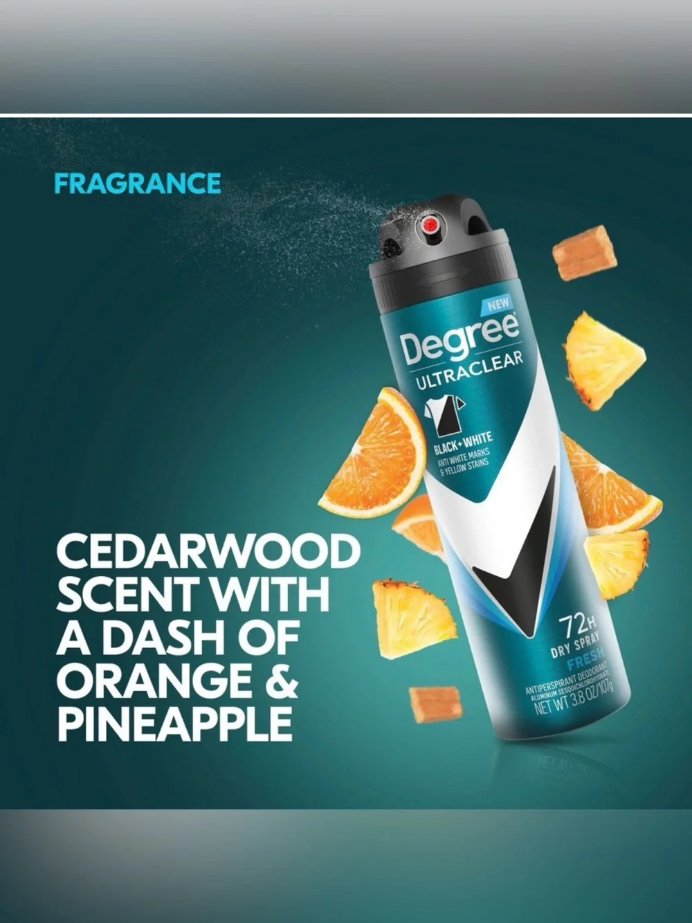 2 Pack Degree Ultraclear Black & White 72 Hour Antiperspirant Deodorant in Fresh